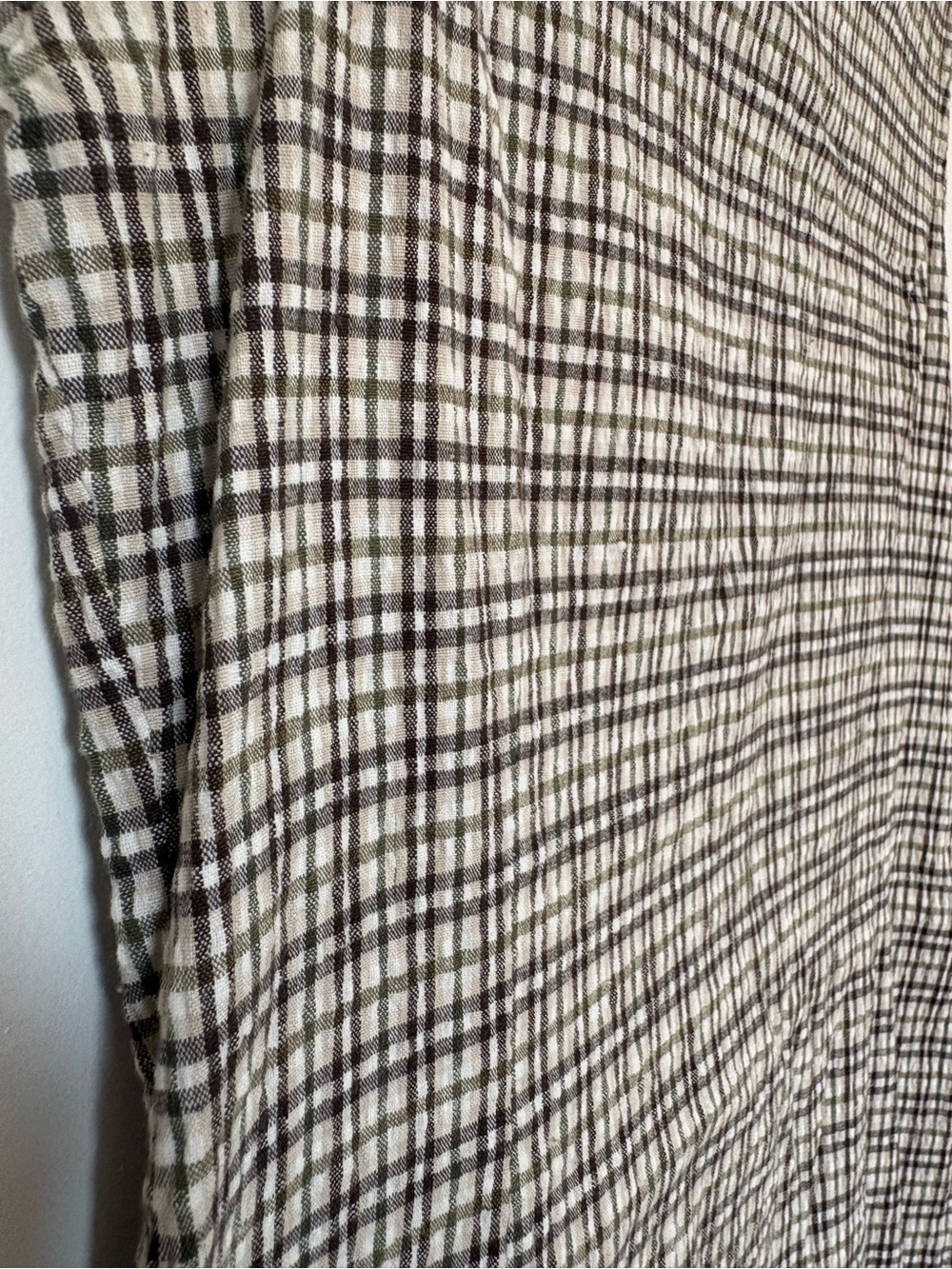 Vintage Scarlet Cotton Checkered Square Neck Dress - Picture 9 of 12